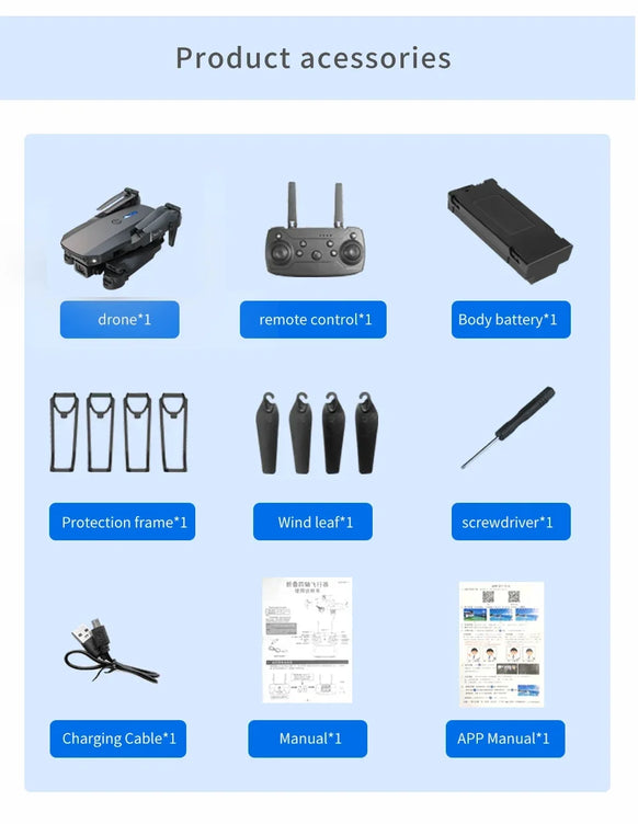 Professional mini remote control drone E88